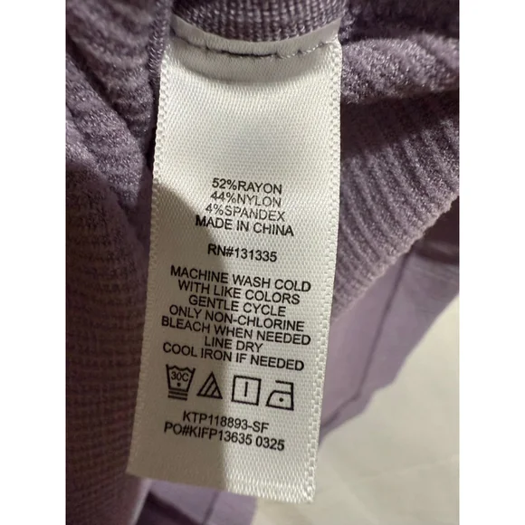 Women's Nine Britton Light Purple Ribbed V-Neck Knit Tank Top M - Picture 6 of 6